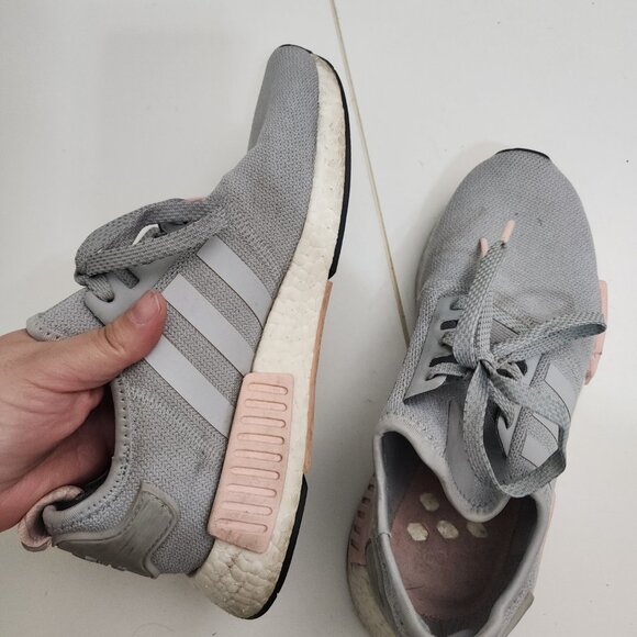 Adidas NMD Boost Woman's Pink and Gray Sneakers Size 8 - Picture 11 of 13